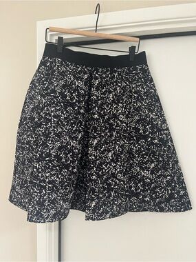 COS Black and White Printed Circle Skirt